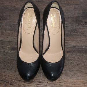 Black Yves Saint Laurent YSL Platform Heels